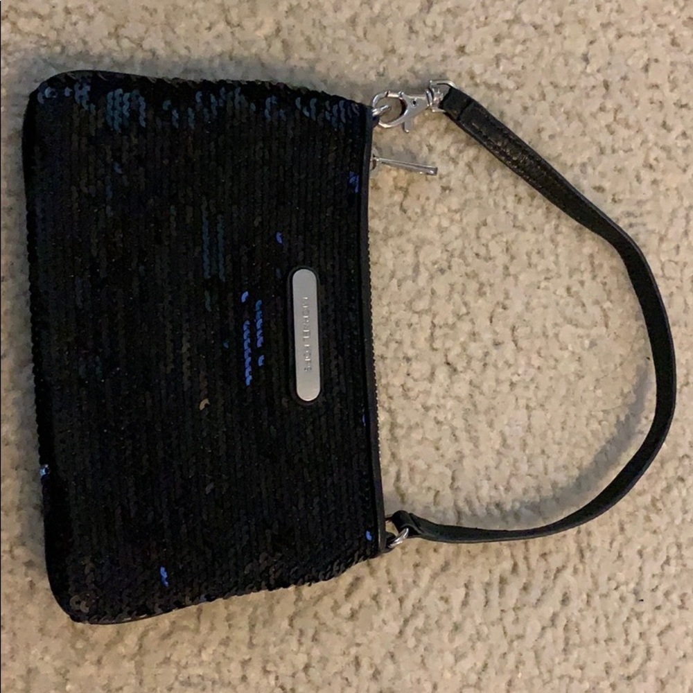 MK sequinned evening wristlet